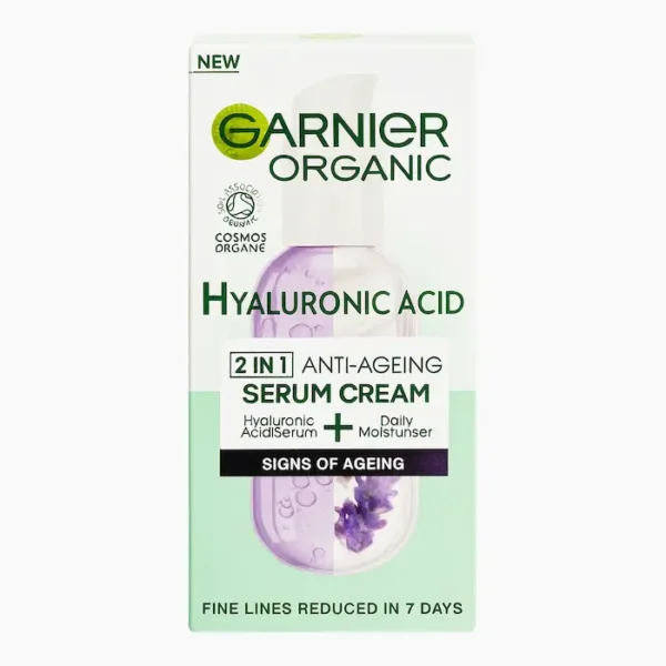 Garnier Organic Hyaluronic Acid 2-in-1 Anti-Ageing Serum Cream