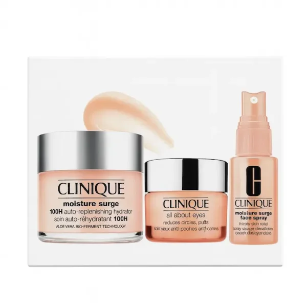 Clinique Hydration Favorites Set — Moisture Surge 100H + All About Eyes + Face Spray