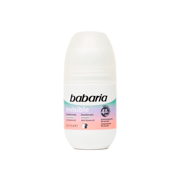 Babaria Invisible Deodorant Roll-On with Vitamin B3