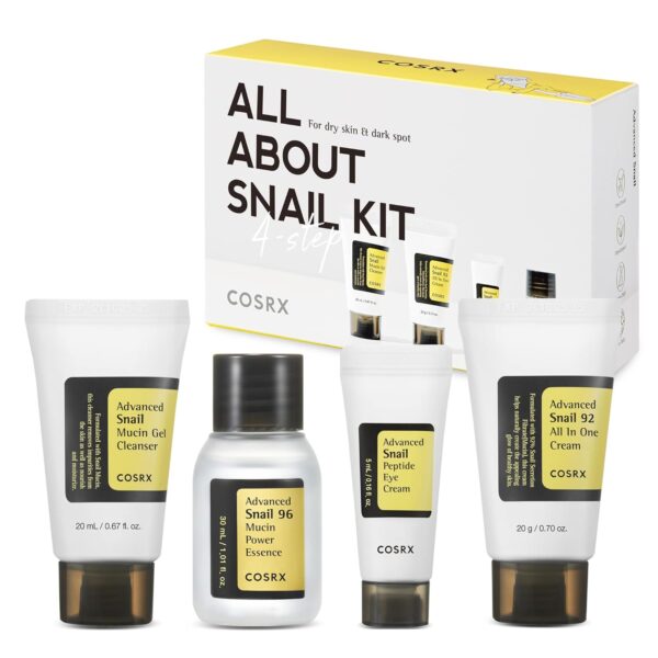 COSRX All About Snail Kit – 4 Step (For Dry Skin & Dark Spots)